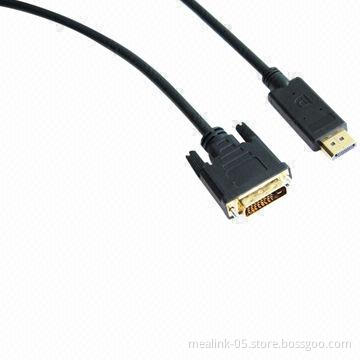 DP to DVI Adapter Cable 28AWG OD7.0mm